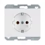 Zásuvka typ F berker 47157009, 16 A, 250 V, biela, termoplast