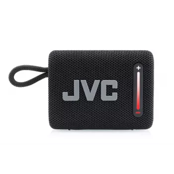 Prenosný reproduktor JVC XS-E114B, IPX6 vodotesný, Bluetooth 5.3, 5 W RMS, 2000 mAh batéria, FM rádio, TWS, čierny