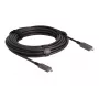 DeLOCK aktívny optický USB-C video + dáta + PD kábel 10 m čierny