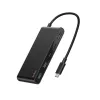 Belkin Connect, USB Type-C, HDMI, USB 2.0 Type-A, USB 3.2 Gen 1 (3.1 Gen 1) Type-C, MicroSD (TransFlash), SD, čierna, okrúhly kábel, 0,2 m