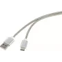 Renkforce RF-4888674 USB kábel strieborný