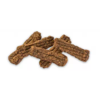 Maškrty pre psov Brit Jerky Snack jahňacie 80 g — bez cukru, dospelé psy, vrecko