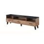 Cama Meble LOTTA 180 cm TV stolík, dub Wotan + matná čierna