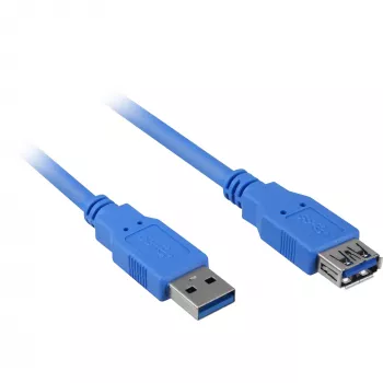 USB kábel Sharkoon USB 3.0 M>F 3 m modrý