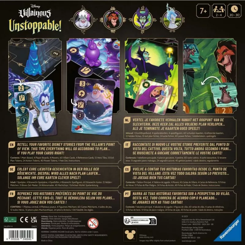 Spoločenská hra Ravensburger Disney Villainous Unstoppable! stratégia pre deti od 7 rokov