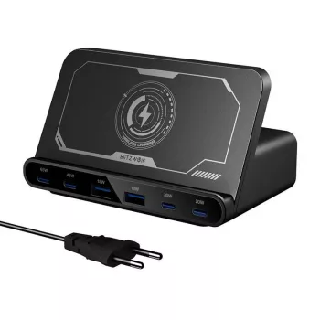 Nabíjačka BlitzWolf BW-S27 160W, 2×USB-A, 4×USB-C