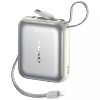 Powerbanka Awei AS-181 10000mAh 35W s integrovaným káblom