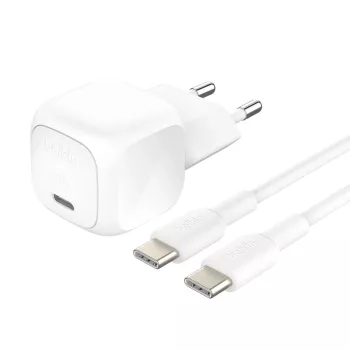 USB-C nabíjačka Belkin BOOSTCHARGE WCA009KQ1MWH-B6 20W PD PPS — kompaktný napájací adaptér