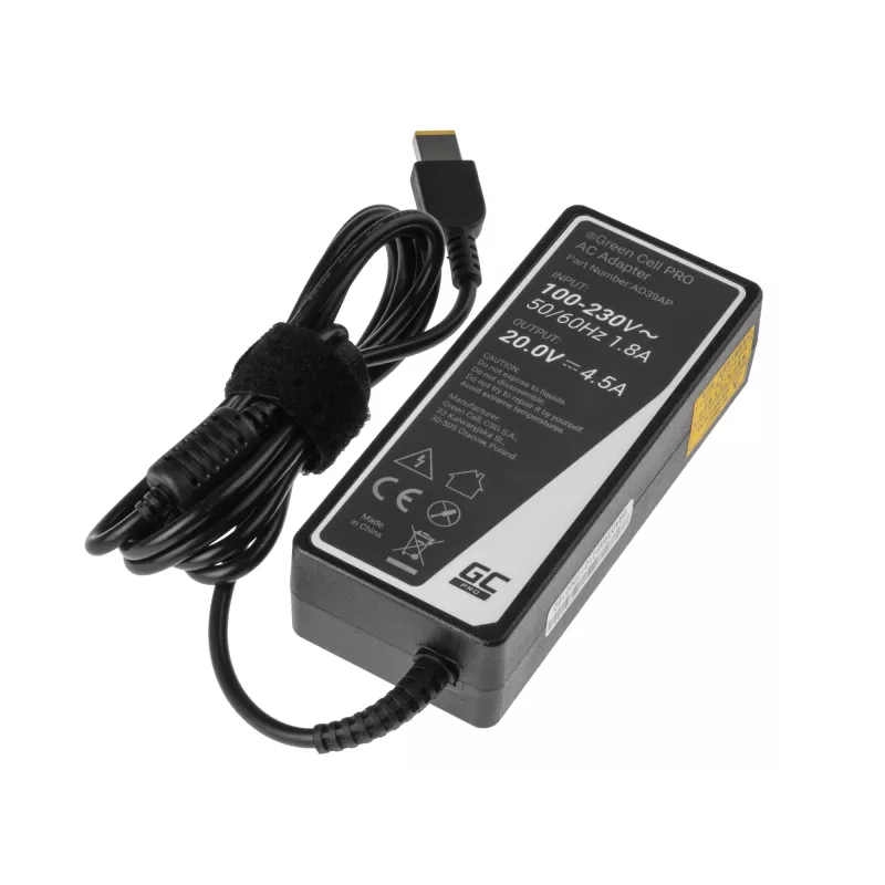 Napájací zdroj Green Cell AD39AP 90W AC-DC 20V 4,5A pre Lenovo (interiérový) čierny