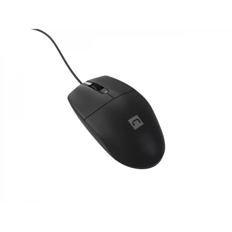 Káblová kancelárska myš NATEC Ruff Plus USB Type-A, pravácka, 1200 DPI, 3 tlačidlá, čierna