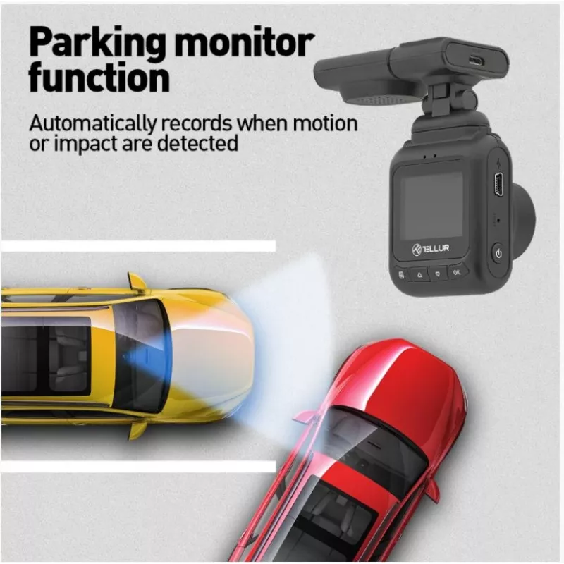Palubná kamera Tellur Dash Patrol DC2 FullHD 1080P GPS čierna