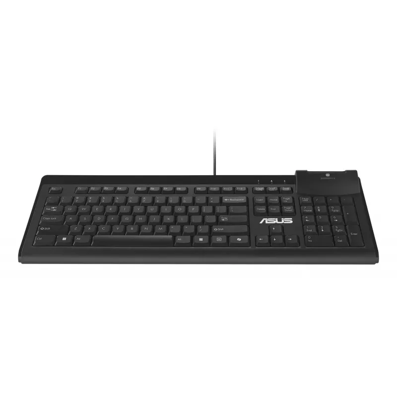 Káblová klávesnica Full-Size ASUS KU100 čierna, estónske rozloženie, USB Type-A, 2 m kábel