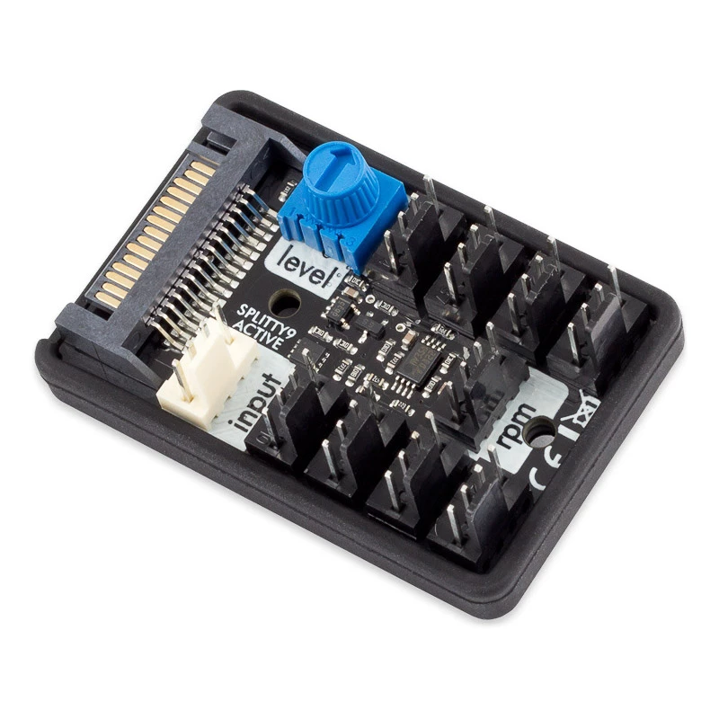Aqua Computer SPLITTY9 ACTIVE aktívny rozdeľovač až pre 9 PWM ventilátorov