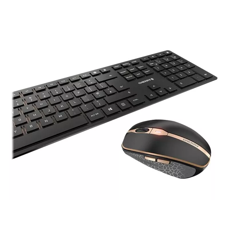 CHERRY DW 9100 SLIM klávesnica myš vrátane univerzálna RF Wireless + Bluetooth nordická čierna