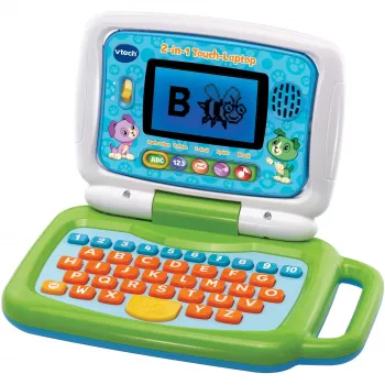 2-in-1 dotykový laptop, vzdelávací počítač zelený/modrý