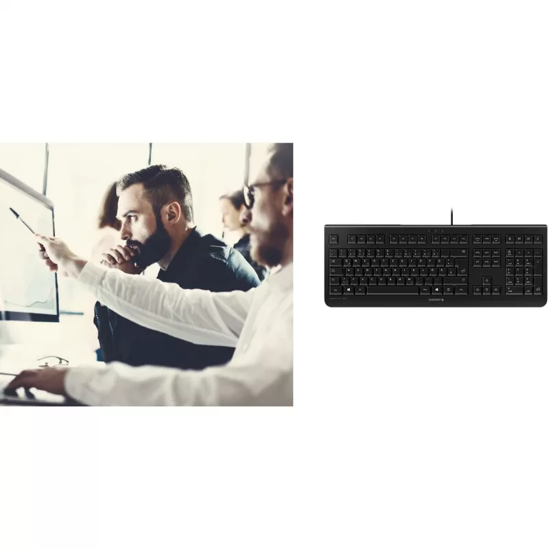 CHERRY KC 1000 klávesnica kancelárska USB QWERTY španielska čierna