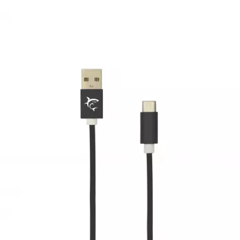 Kábel USB na USB-C White Shark Adder 2 m – nabíjací a dátový kábel, biely