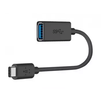 Belkin USB 3.0 konektor samica 5GBit/s USB-C na USB-A 1m sivá (F2CU036BTBLK)