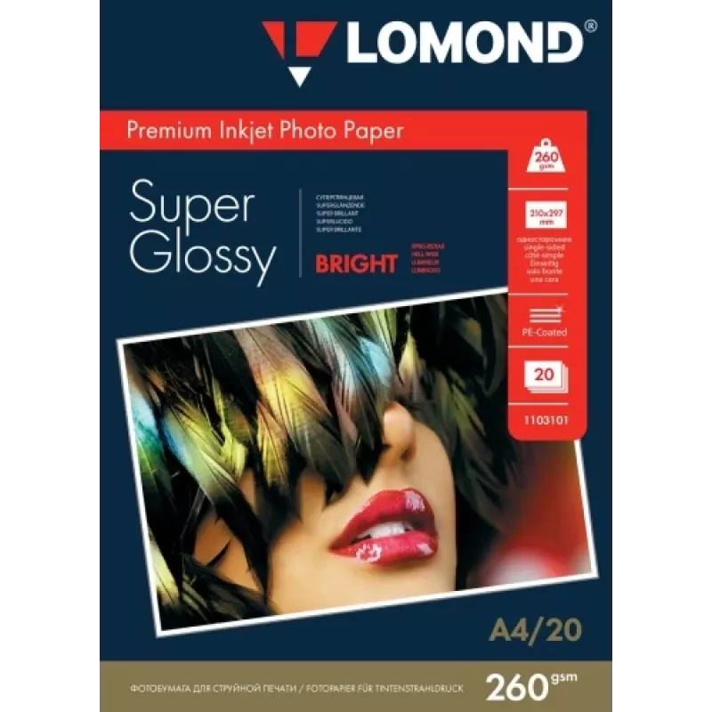 Fotopapier Lomond Premium 260 g/m² A4 Super Glossy, 20 listov
