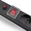 Qoltec 53996 predlžovacia zásuvka pre RACK 19 | 1U | 16A | PDU | 8xFRANZÚZSKA | 2m
