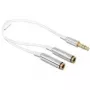 Audio kábel DeLOCK 65355 0,25 m 3,5 mm 2 x 3,5 mm strieborný biely