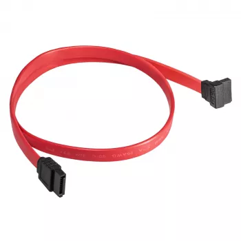 Akyga AK-CA-51 SATA-III kábel 6 Gb/s, rovný na 90° zahnutý, 0,5 m, červená