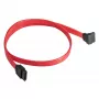 Akyga AK-CA-51 SATA-III kábel 6 Gb/s, rovný na 90° zahnutý, 0,5 m, červený