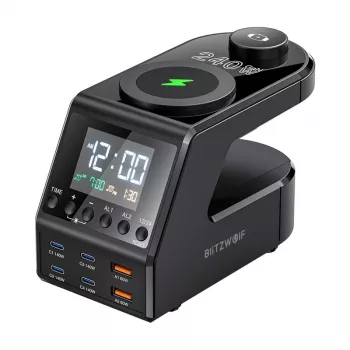 Budík BlitzWolf BW-FW10 s 2×USB-A a 4×USB-C portami