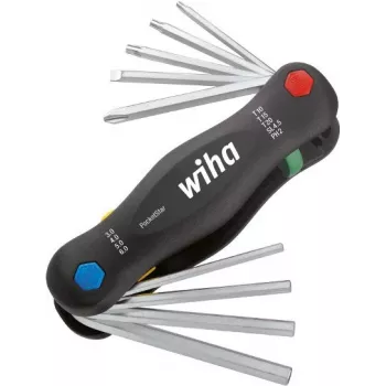 Vreckový nástroj Wiha PocketStar 12 cm sklolaminátový multitool, kompaktný prenosný ručný nástroj