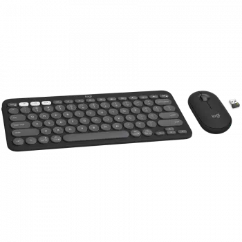 Logitech Pebble 2 Combo klávesnica myš súčasťou RF Wireless + Bluetooth QWERTY dánska - fínska - nórska - švédska grafitová (920-012257)