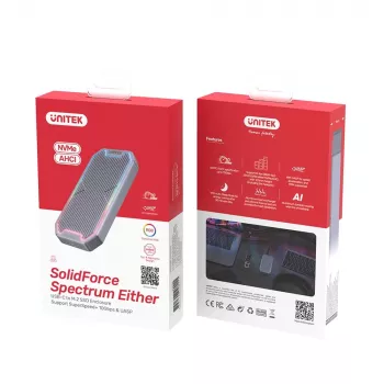 UNITEK SolidForce Spectrum puzdro na SSD sivé M.2