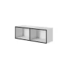 Cama Meble úložná skriňa ROCO RO2 1120×370×370 mm otvorená biela/čierna stojaca na podlahe