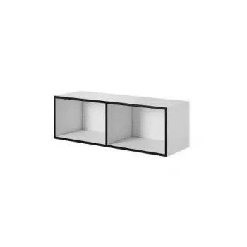 Cama Meble úložná skriňa ROCO RO2 1120×370×370 mm otvorená biela/čierna stojaca na podlahe