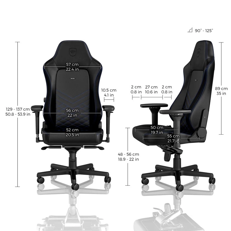 noblechairs HERO gamingová stolička - čierna/modrá