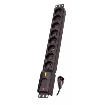 Zásuvkový blok lestar LZRM 810 BW s IEC-320 pripojením, 5,0 m kábel