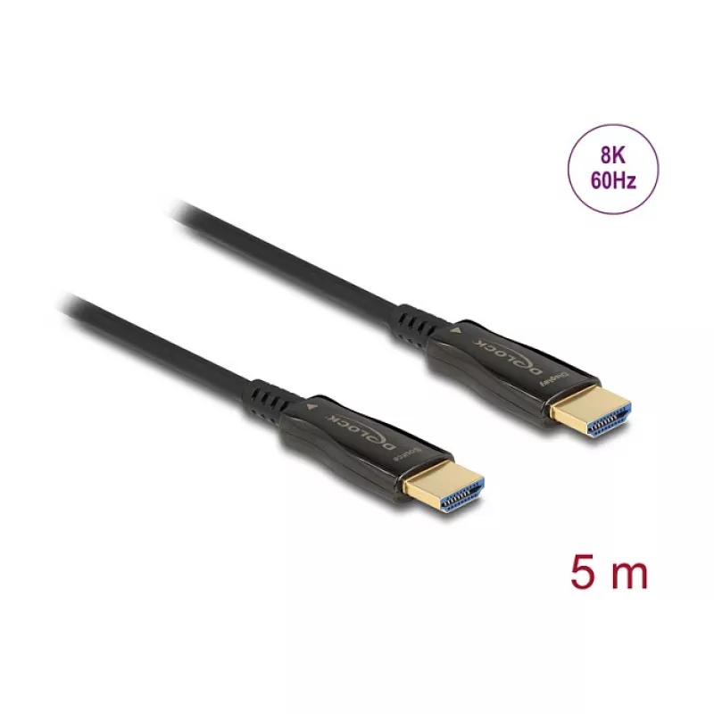 DeLOCK HDMI kábel 5m Type-A štandard konektor samec konektor samec 48 Gbit/s čierny