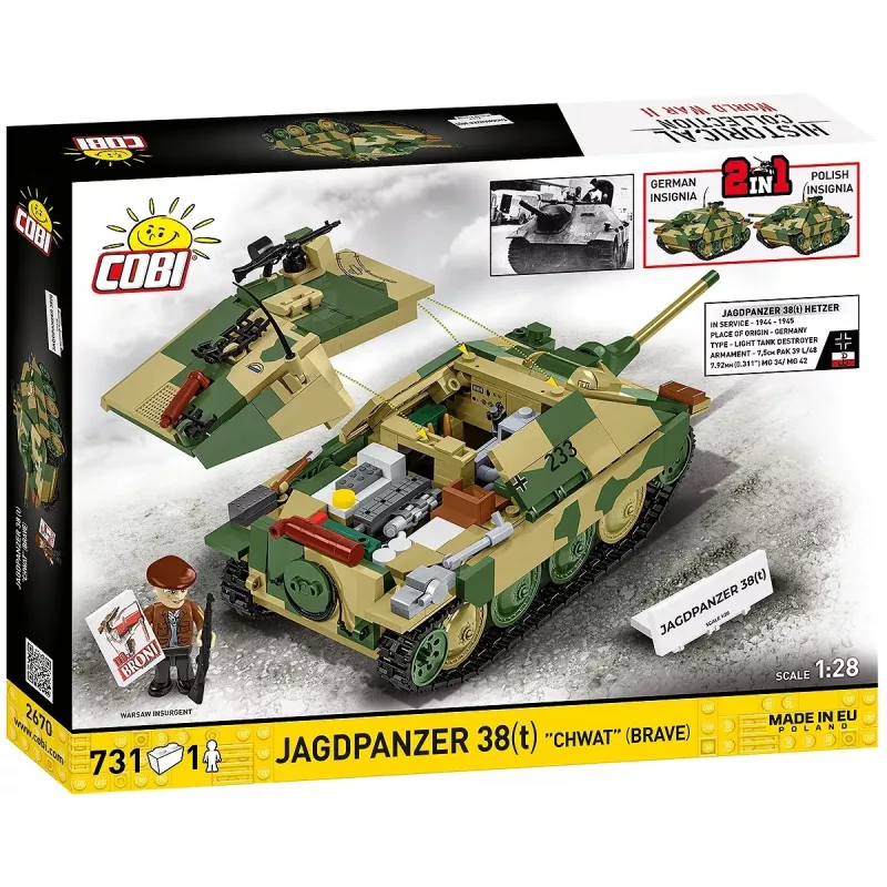 Stavebnica Cobi Blocks Jagdpanzer 38t Brave, 731 dielov
