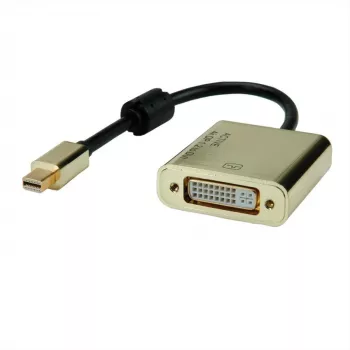 Video káblový adaptér ROLINE 12.03.3176 Mini DisplayPort na DVI-D 0,1 m