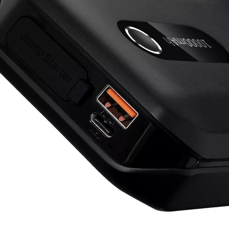 Powerbanka/štartovacie zariadenie Baseus Pro+ autoštartér, 12000mAh, 1200A, USB (čierna)