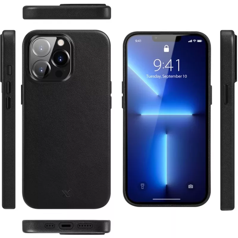 nevox StyleShell PRO MagSafe Kožené iPhone 16 Pro Max čierne
