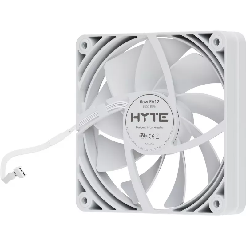 120 mm skriňový ventilátor HYTE FA12 biely balenie 4 ks — 120 mm, biely, model FA12