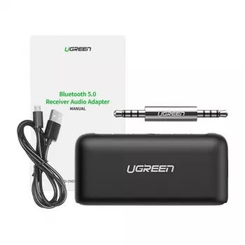 Ugreen CM276 Bluetooth-5.0 audio prijímač AUX klinkový adaptér čierny