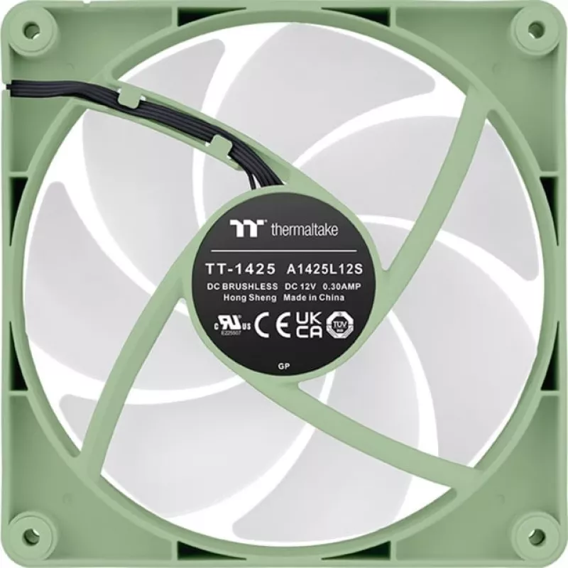 Thermaltake CT140 ARGB Sync ventilátor do skrine 140 mm, 500–1500 ot./min, Matcha Green, 2 ks