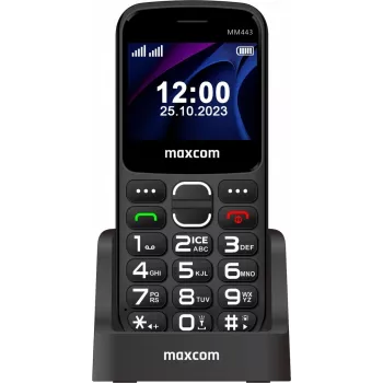 Maxcom Comfort MM443 S s nabíjacou stanicou čierna/čierna