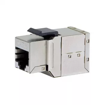 Chránená Cat6 Keystone inline spojka sada 8 ks, EQUIP — ploché prevedenie, RJ-45, 17×35,5×24,4 mm, strieborná
