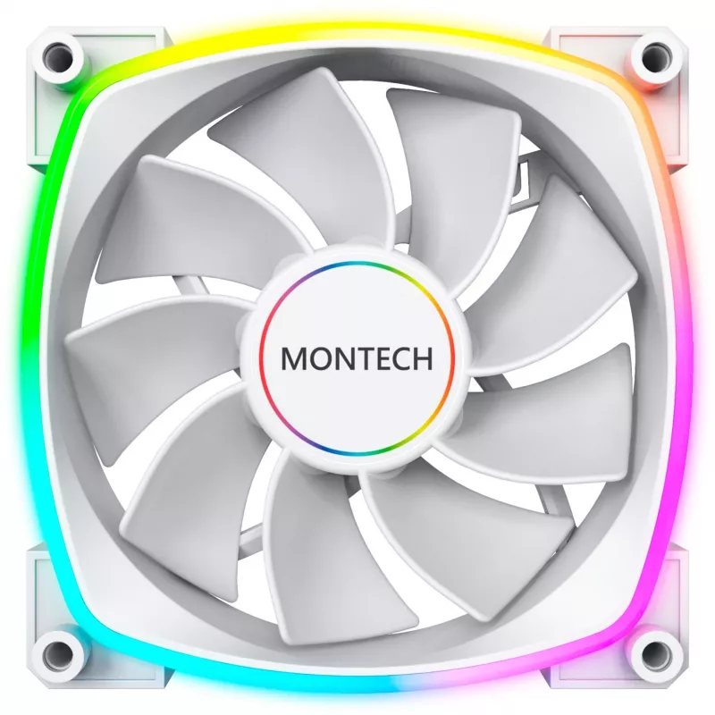 Montech RX140 PWM 140 mm ARGB skriňový ventilátor - biely