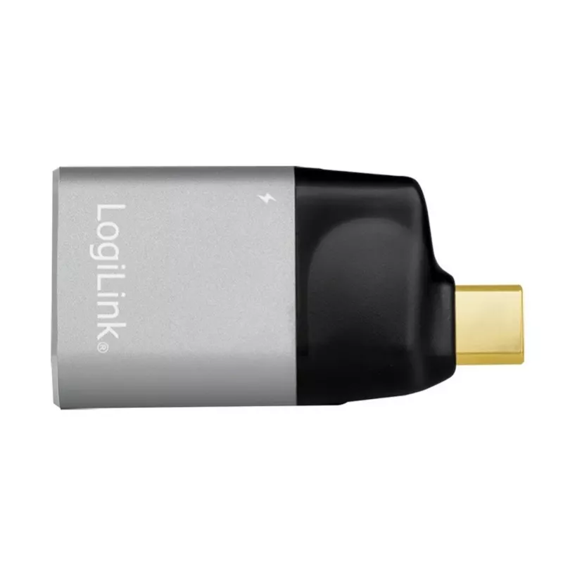 LogiLink USB 3.2 Gen2 Type-C adaptér C/M na HDMI-A USB-C 4K PD hliník čierny/sivý