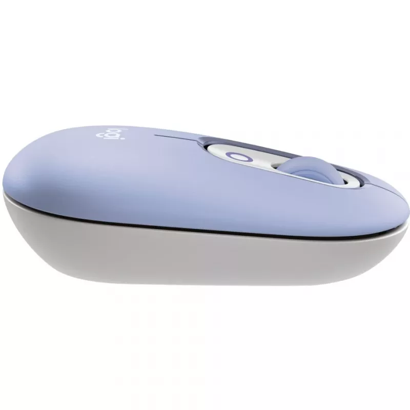 Logitech POP Icon Combo – sada klávesnice a myši – bezdrôtová – Bluetooth LE – QWERTY – US International – fialová, Off-White (920-013078)