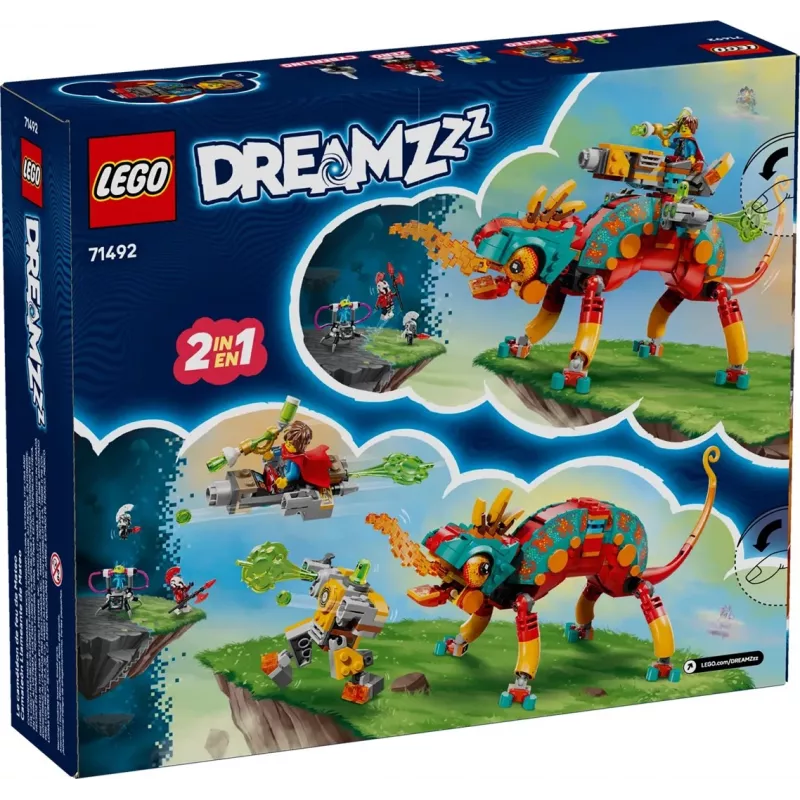 Stavebnica LEGO 71492 Dreamzz Mateovo ohnivé chameleón herná sada, stavebnicový model pre fantazijné stavanie