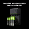 Nabíjačka Green Cell GC VitalCharger s 4× AA 2000mAh NiMH batériami